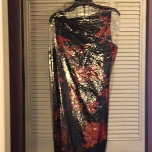 Elegant Black / Red Cocktail Dress